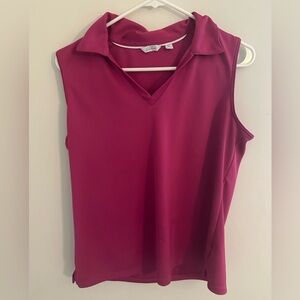 Women’s Lady Hagen Sleeveless Collared Golf Shirt Size XL